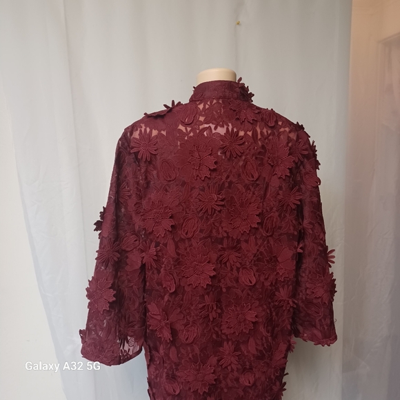 Marie  by Victoria dunn Dress Deep Red Lace And Size XL - Picture 9 of 14